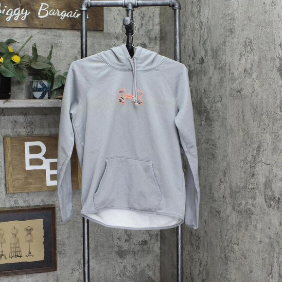 Under Armour Womens Storm1 Sherpa Lined Loose Hoodie Sweatshirt Gray S - Picture 1 of 5